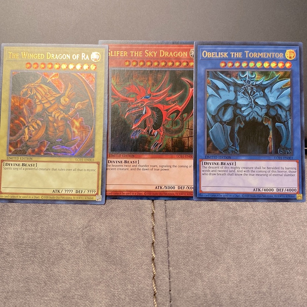Yugioh Egyptian God cards! (Limited Edition)